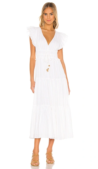 Shop Karina Grimaldi Karla Metallic Dress In White