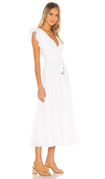 Shop Karina Grimaldi Karla Metallic Dress In White