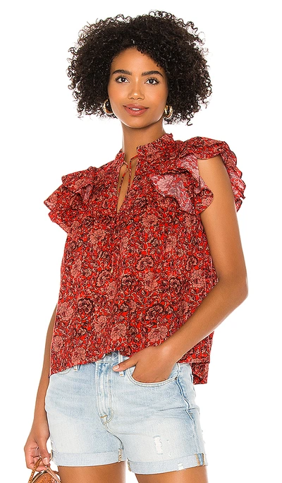 Shop Ulla Johnson Gabi Top In Poppy Floral