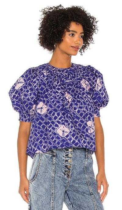 Shop Ulla Johnson Carmela Top In Cobalt