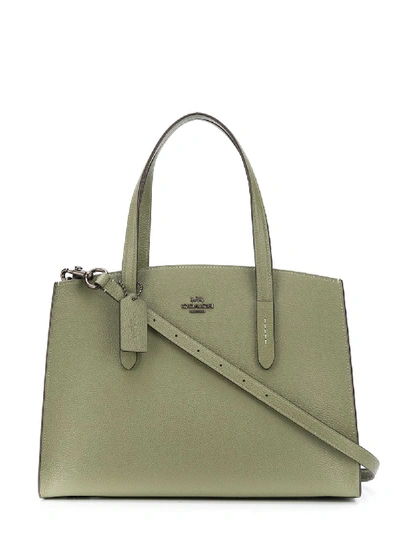 Shop Coach Charlie Top-handle Tote In Green
