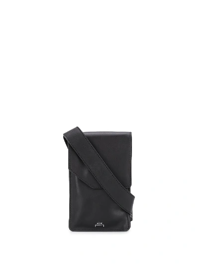 Shop A-cold-wall* Logo Embossed Neck-strap Bag In Black