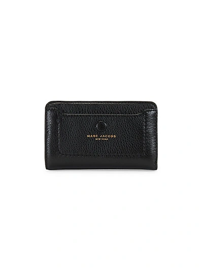 Shop Marc Jacobs Women's Empire City Compact Leather Wallet In Black