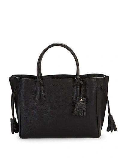 Shop Longchamp Medium Penelope Leather Tote In Black