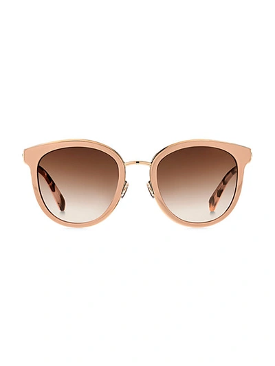 Shop Kate Spade Adayna 52mm Round Sunglasses In Pink Havana