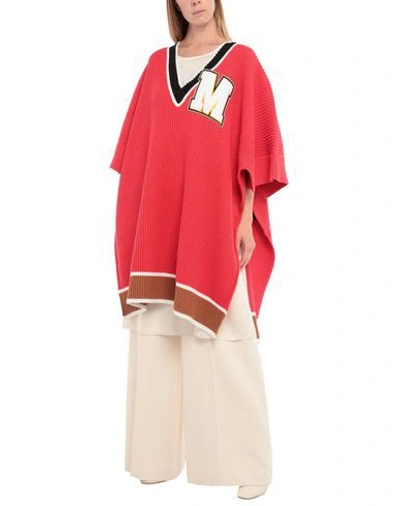 Shop Msgm Capes & Ponchos In Red