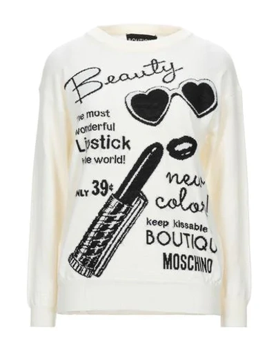 Shop Boutique Moschino Woman Sweater Ivory Size M Wool, Acrylic In White
