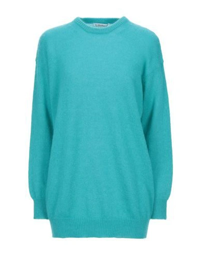 Shop Max Mara Sweaters In Turquoise