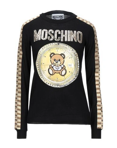 Shop Moschino Woman Sweater Black Size 2 Virgin Wool