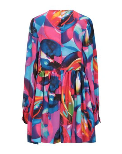 Shop Msgm Woman Mini Dress Blue Size 8 Polyester