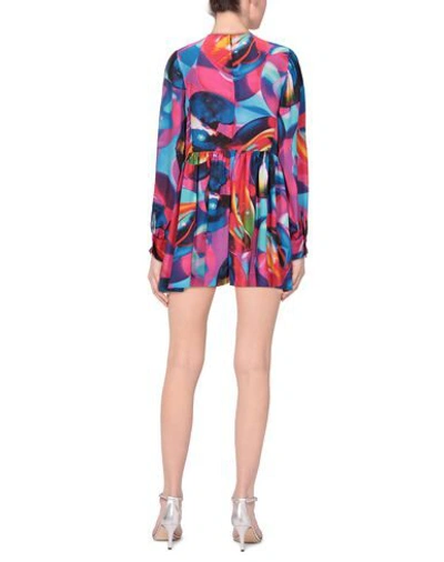 Shop Msgm Woman Mini Dress Blue Size 8 Polyester