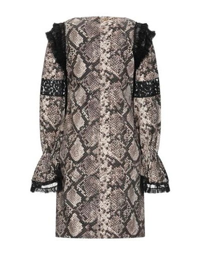 Cavalli Class Short Dress In Beige