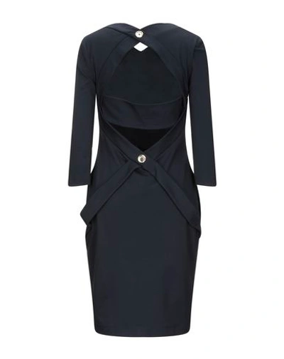 Shop Cavalli Class Woman Midi Dress Midnight Blue Size 2 Viscose, Polyamide, Elastane
