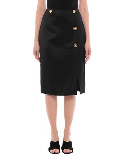 Shop Versace Midi Skirts In Black