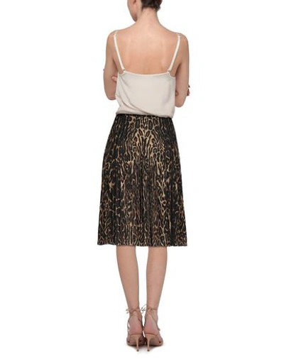 Shop Burberry Woman Midi Skirt Khaki Size 0 Polyester In Beige