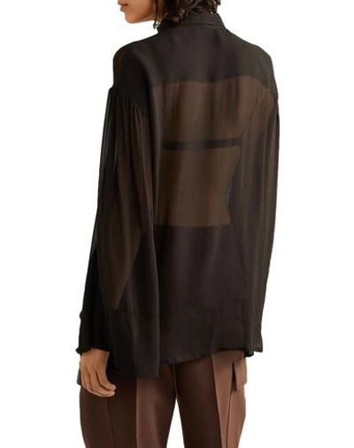 Shop The Row Solid Color Shirts & Blouses In Dark Brown