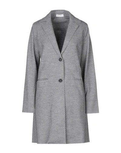 Shop Le Tricot Perugia Overcoats In Grey