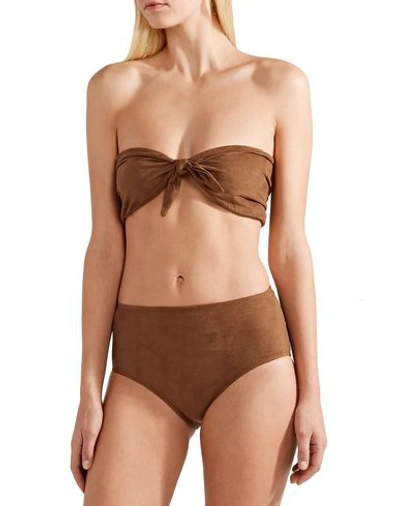 Shop Miguelina Bikinis In Brown