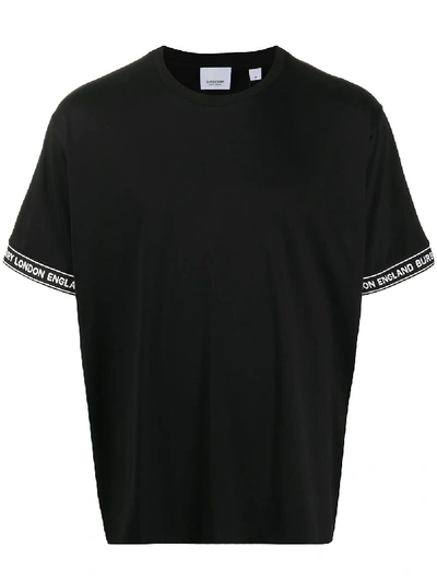 Shop Burberry T-shirt Im Oversized-look In Black