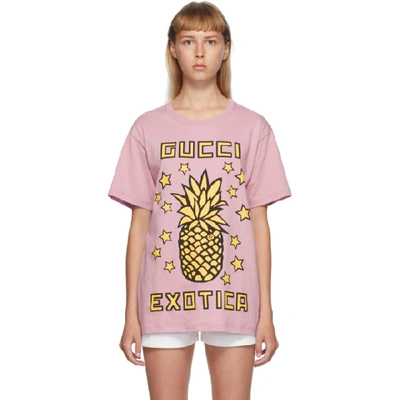 Shop Gucci Purple ' Exotica' Pineapple T-shirt In 5334 Sweet