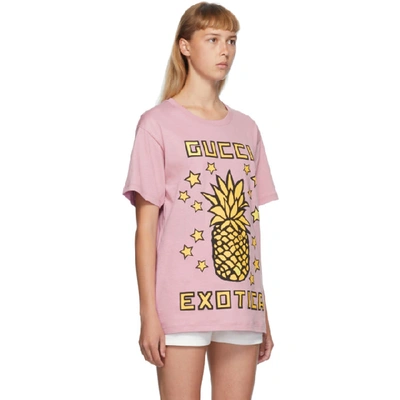 Shop Gucci Purple ' Exotica' Pineapple T-shirt In 5334 Sweet