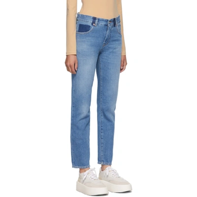 Shop Mm6 Maison Margiela Blue Straight-leg Jeans In 981 Denim