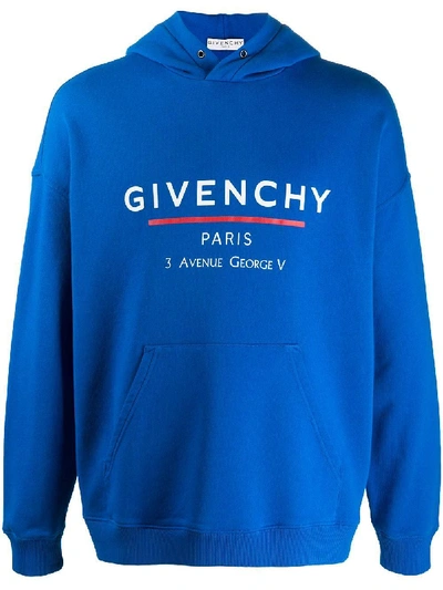 Shop Givenchy Iconic Sporty Hoodie Ocean Blue