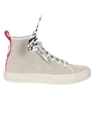 Shop Off-white Beige Mid-top Vulcanized Sneaker