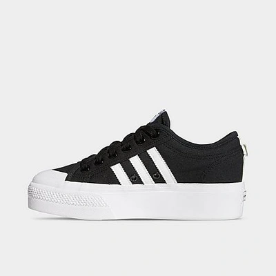 Shop Adidas Originals Adidas Women's Originals Nizza Platform Casual Shoes In Core Black/ftwr White/ftwr White