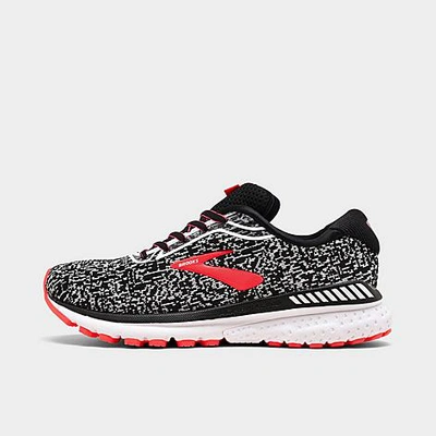 Shop Brooks Women's Adrenaline Gts 20 Running Shoes In Black/white/fiery Coral