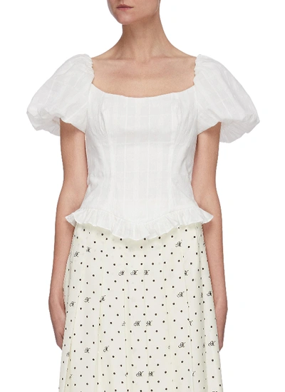 Shop De La Vali Koko Cotton Corset Top In White