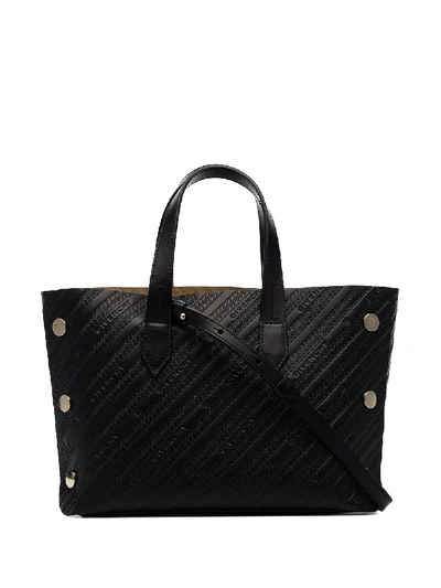 Shop Givenchy Mini Logo-embossed Shopper Tote Bag In Black