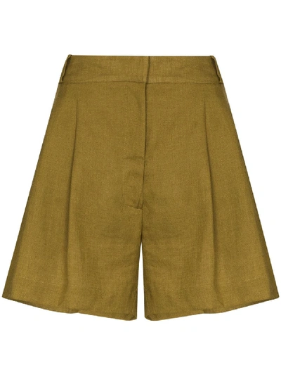 ASCENO MADRID LINEN SHRT OLIVE