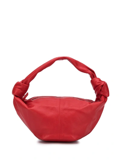 Shop Bottega Veneta Mini Leather Tote Bag In Red
