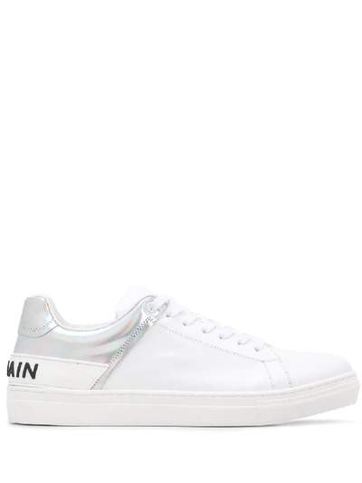 Shop Balmain Teen Logo Low-top Sneakers In White