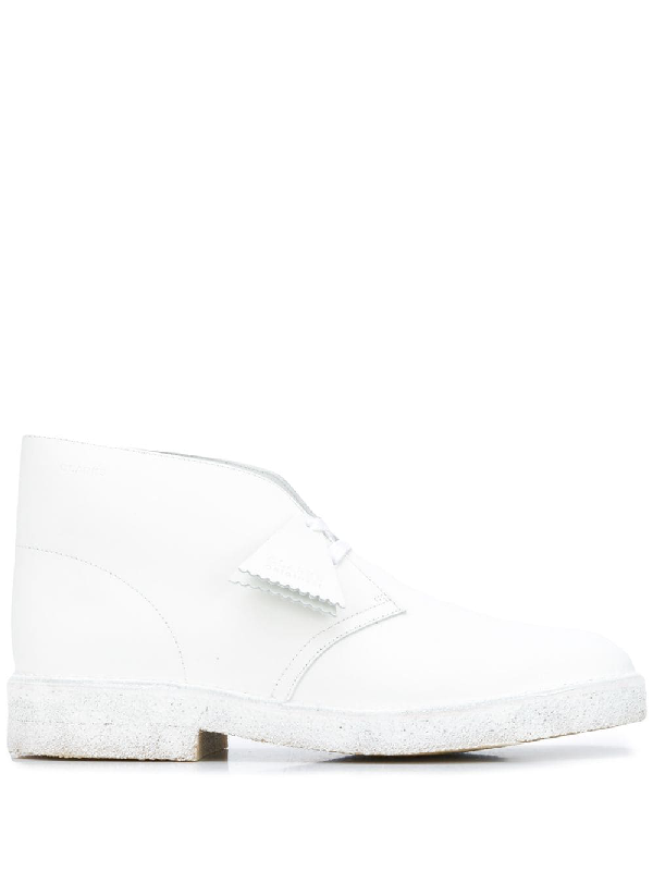 white clarks desert boot