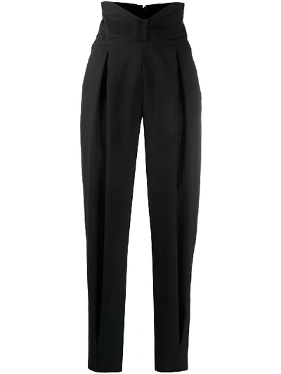 Shop Red Valentino High-waisted Trousers In Black
