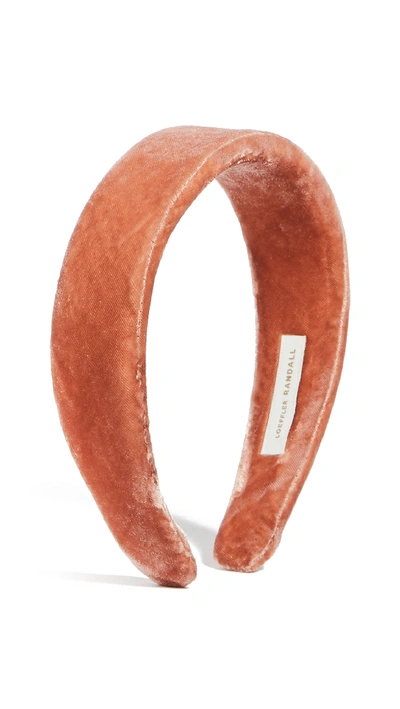 Shop Loeffler Randall Bette Wide Band Headband In Salmon