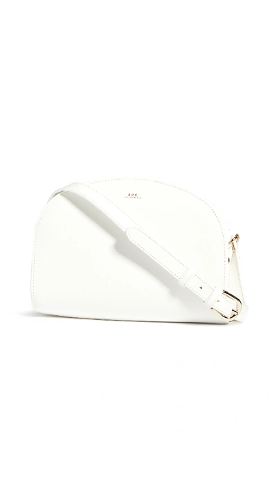 Shop Apc Demi-lune Bag In Blanc