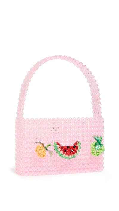 Shop Susan Alexandra Healthy Fruit Salad Bag In Baby Pink