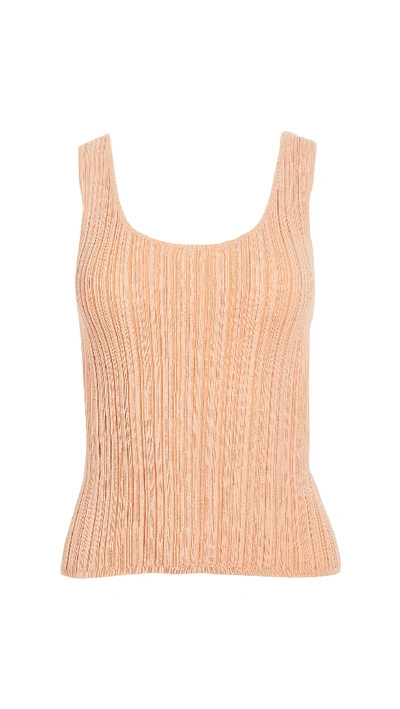 Shop Vince Variegated Tank In Peach Pearl/nectar