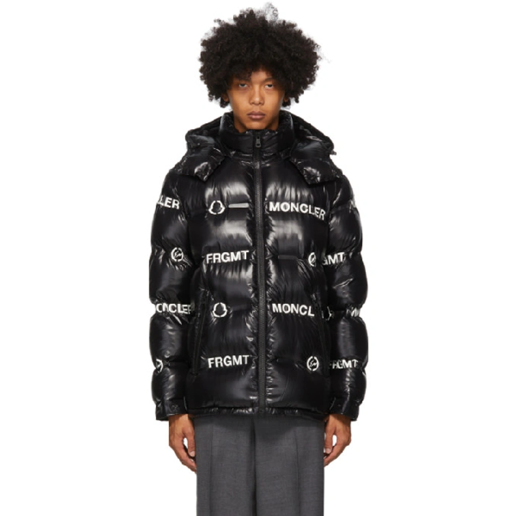 Moncler Genius Moncler X Fragment Hiroshi Fujawara Allover Print Down Jacket In 999 Black ModeSens