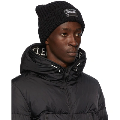 Shop Moncler Genius 7 Moncler Fragment Hiroshi Fujiwara Rib Knit Beanie In 999black