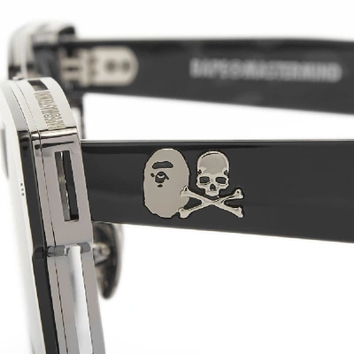 Shop A Bathing Ape Eyewear X Mastermind World Bmj004 V2.0 Sunglasses In Black