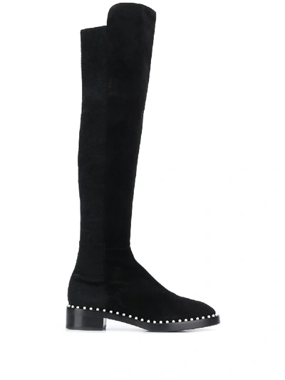 Shop Stuart Weitzman 5050 Knee-high Leather Boots In Black