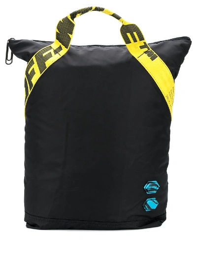 Shop Off-white Logo-strap Backpack In Black