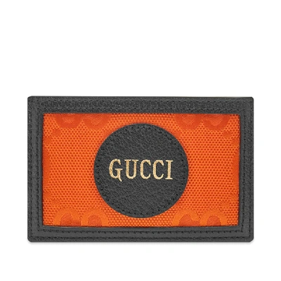 Shop Gucci Gg Eco Nylon Card Holder In Orange