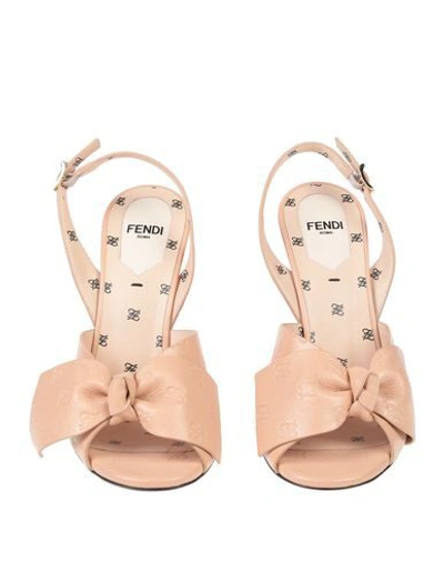 Shop Fendi Sandals In Blush