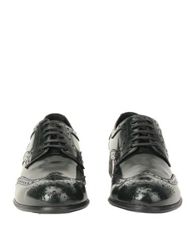 Shop Dolce & Gabbana Laced Shoes In Dark Green