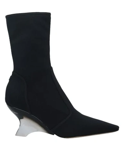 Shop Dior Woman Ankle Boots Black Size 7.5 Textile Fibers